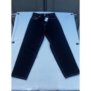 HUF Worldwide Cromer Black Denim Jeans Contrast Stitching Mens‎ Size 32